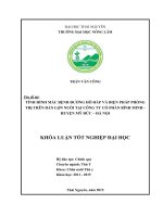 Tình hình mắc bệnh đường hô hấp và biện pháp phòng trị trên đàn lợn nuôi tại Công ty CP Bình Minh  huyện Mỹ Đức  Hà Nội. (Khóa luận tốt nghiệp)