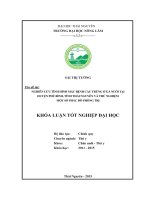 Nghiên cứu tình hình mắc bệnh cầu trùng ở gà nuôi tại huyện Phú Bình  tỉnh Thái Nguyên và thử nghiệm một số phác đồ phòng trị. (Khóa luận tốt nghiệp)