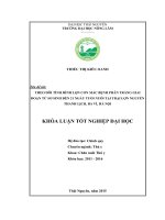 Theo dõi tình hình lợn con mắc bệnh phân trắng giai đoạn từ sơ sinh đến 21 ngày tuổi nuôi tại trại lợn Nguyễn Thanh Lịch  Ba Vì  Hà Nội. (Khóa luận tốt nghiệp)