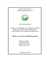 Nghiên cứu tình hình gà mắc bệnh cầu trùng ở một số xã thuộc huyện Phú Lương  tỉnh Thái Nguyên và biện pháp phòng trị. (Khóa luận tốt nghiệp)