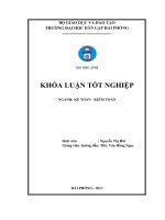 Hoàn thiện công tác lập và phân tích bảng cân đối kế toán tại Công ty TNHH Bằng Thủy (Khóa luận tốt nghiệp)