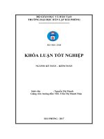 Hoàn thiện công tác kế toán doanh thu, chi phí và xác định kết quả kinh doanh tại Công ty TNHH Vũ Lâm (Khóa luận tốt nghiệp)