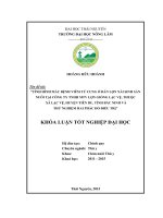 Tình hình mắc bệnh phân trắng lợn con và biện pháp phòng trị bệnh tại công ty Thiên Thuận Tường thành phố Cẩm Phả tỉnh Quảng Ninh. (Khóa luận tốt nghiệp)