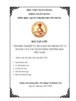 Mua bán nợ xấu của NHTM VN