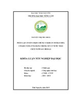 Phân lập, tuyển chọn chủng vi khuẩn Nitrat hóa có khả năng ứng dụng trong xử lý nước thải chăn nuôi sau Biogas. (Khóa luận tốt nghiệp)