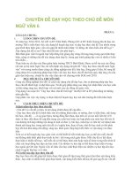 CHUYÊN đề dạy học THEO CHỦ đề môn NGỮ văn 6