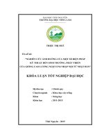 Nghiên cứu ảnh hưởng của một số biện pháp kỹ thuật đến sinh trưởng, phát triển của giống cao lương ngọt EN6 nhập nội từ Nhật Bản. (Khóa luận tốt nghiệp)