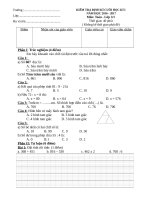 KIỂM TRA CUỐI HK i TOÁN 3