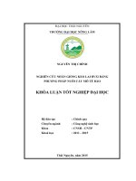Nghiên cứu nhân giống Keo lai BV32 bằng phương pháp nuôi cấy mô tế bào. (Khóa luận tốt nghiệp)