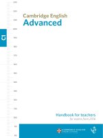 Cambridge English Advanced (CAE) handbook
