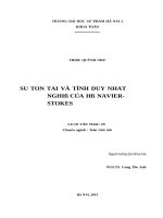 Sự tồn tại và tính duy nhất nghiệm của hệ Navier-stokes