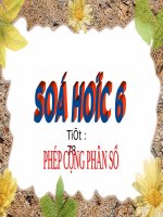 Toán lớp 6: Phép cộng phân số