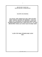 Xây dựng tiến trình dạy học một số kiến thức thuộc chương Từ trường - Vật lí 11