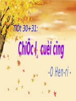 Ngữ văn 8: Chiếc lá cuối cùng