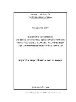 Bồi dưỡng học sinh giỏi cấp THCS sử dụng công cụ toán học trong việc giải bài tập vật lí phần điện học(vật lí 9) nhằm phát triển tư duy sáng tạo (Luận văn thạc sĩ)