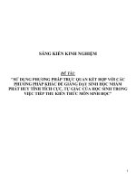 SKKN sử dụng phương pháp trực quan kết hợp với các phương pháp khác để giảng dạy sinh học nhằm phát huy tính tích cực, tự giác của học sinh trong việc tiếp thu kiến thức môn sinh học 