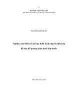 Nghiên cứu thiết kế chế tạo thiết bị di chuyển đầu hàn để hàn hồ quang chìm dưới lớp thuốc (Luận văn thạc sĩ)