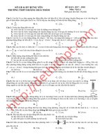  đề khảo sát chất lượng THPT hoàng hoa thám hưng yên 