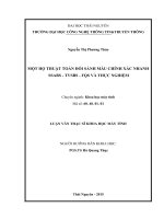 Một họ thuật toán đối sánh mẫu chính xác nhanh SSABS  TVSBS  FQS và thực nghiệm (Luận văn thạc sĩ)