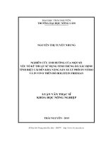 Nghiên cứu ảnh hưởng của một số yếu tố kỹ thuật sử dụng tinh trùng đã xác định tính biệt cái đến khả năng sản xuất phôi in vitro và in vivo trên bò Holstein Friesian (Luận văn thạc sĩ)