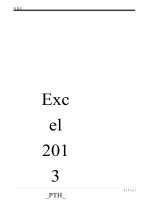 Giáo trình excel 2013 nâng cao