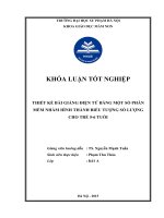 Thiết kế bài giảng điện tử bằng một số phần mềm nhằm hình thànhbiểu tượng số lượngcho trẻ 56 tuổi