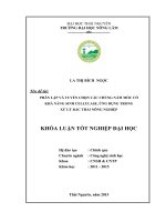 Phân lập và tuyển chọn các chủng nấm mốc có khả năng sinh cellulase, ứng dụng trong xử lý rác thải nông nghiệp (Khóa luận tốt nghiệp)