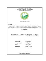 Nghiên cứu ảnh hưởng của giá thể đến sinh trưởng và năng suất của rau cải ngọt trồng chậu vụ Đông Xuân tại Trường Đại Học Nông Lâm Thái Nguyên (Khóa luận tốt nghiệp)