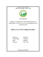 Nghiên cứu ảnh hưởng của phân bón đến khả năng sinh trưởng và năng suất của cây Cẩm nhuộm màu tím tại Thái Nguyên (Khóa luận tốt nghiệp)