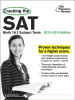 Cracking the SAT math 1  2 subject 2013 2014 edition   princeton review
