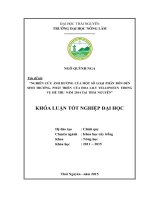 Nghiên cứu ảnh hưởng của một số loại phân bón đến sinh trưởng, phát triển của hoa Lily Yelloween trong vụ Hè Thu 2014 tại Thái Nguyên (Khóa luận tốt nghiệp)