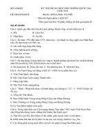 Đề thi Minh Họa Lịch Sử GD và ĐT năm 2018 CÓ ĐÁP ÁN