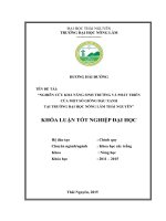 Nghiên cứu khả năng sinh trưởng và phát triển của một số giống đậu xanh tại trường ĐH Nông Lâm Thái Nguyên (Khóa luận tốt nghiệp)