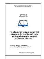 skkn NÂNG CAO HIỂU BIẾT về GIÁO dục THẪM mĩ QUA môn âm NHẠC TRONG TRƯỜNG học 
