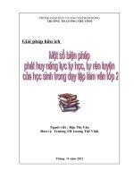 skkn một số biện pháp phát huy năng lực tự học, tự rèn luyện của học sinh trong dạy tập làm văn lớp 2 