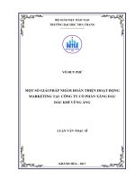 Một số giải pháp nhằm hoàn thiện hoạt động marketing tại công ty cổ phần xăng dầu dầu khí vũng áng 