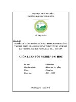 Nghiên cứu ảnh hưởng của mật độ đến sinh trưởng và phát triển của giống vừng 75 24 vụ xuân năm 2015 tại trường Đại Học Nông Lâm Thái Nguyên (Khóa luận tốt nghiệp)