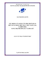tác động của rào cản phi thuế quan đến xuất khẩu dệt may việt nam, lào, campuchia sang thị trường eu và hoa kỳ 