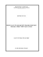 Pháp luật về giải quyết tranh chấp đất đai qua thực tiễn tại cà mau 