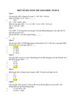 MỘT số bài TOÁN THI VIOLYMPIC TOÁN 8
