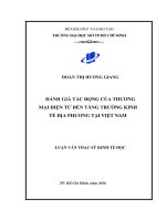 đánh giá tác động của thương mại điện tử đến tăng trưởng kinh tế địa phương tại việt nam