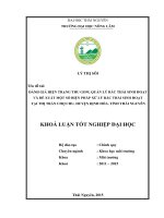 Đánh giá hiện trạng thu gom, quản lý rác thải sinh hoạt và đề xuất một số biện pháp xử lý rác thải sinh hoạt tại Thị trấn Chợ Chu – Huyện Định Hóa – Tỉnh Thái Nguyên (Khóa luận tốt nghiệp)