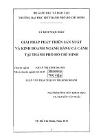 Giải pháp phát triển sản xuấy và kinh doanh ngành hàng cá cảnh tại thành phố hồ chí minh 
