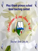 Giáo án điện tử tiếng Anh lớp 4: Unit 13: Would you like some milk? Lesson 2 – Period 85 – Activities 1, 2, 3.