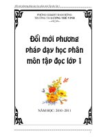 skkn đổi mới phương pháp dạy tập đọc lớp 1 