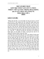 skkn một số biện pháp giúp HS gần gũi và thân thiện với với vật mẫu trong hoạt động quan sát và nhận xét ở bài vẽ theo mẫu lớp 4 