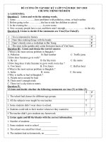 ĐỀ CƯƠNG ôn tập TIẾNG ANH 9 THÍ điểm kì 1 