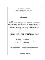 Nghiên cứu hàm lượng Nitrat trong rau thương phẩm vụ đông xuân 20132014 tại phường Túc Duyên  thành phố Thái Nguyên và rau được sản xuất theo quy trình VietGap tại xã Huống Thượng – huyện Đồng Hỷ  Thái Nguyên (Khóa luận tốt nghiệp)