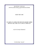 Tác động của dòng tiền đến tốc độ điều chỉnh đòn bẩy mục tiêu ở các công ty niêm yết 