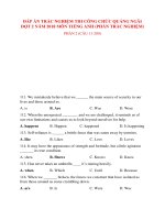 ĐÁP án TRẮC NGHIỆM THI CÔNG CHỨC QUẢNG NGÃI đợt 2 năm 2018 môn TIẾNG ANH PHẦN 2 